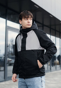 Фото - Молодежная демисезонная ветровка Staff bo black & reflective - Men box