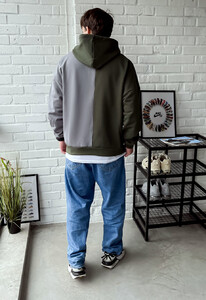 Фото - Двоколірне унісекс худі Staff no more oversize - Men box