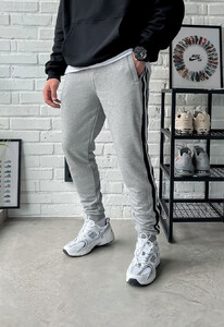Фото - Серые спортивки с лампасами Staff lampas gray melange - Men box