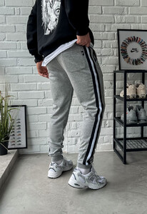 Фото - Серые спортивки с лампасами Staff lampas gray melange - Men box