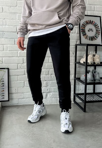 Фото - Чорні спортивні штани Staff lampas black - Men box