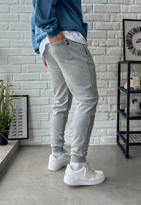 Фото - Спортивки цвета серый меланж Staff gray melange logo - Men box
