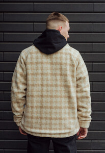 Фото - Хутряна куртка у клітку Staff vlas beige - Men box