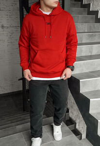 Фото - Красное худи с вышитым лого Staff red logo - Men box