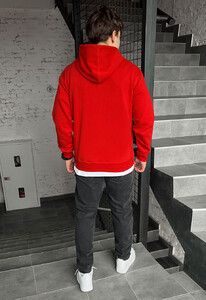 Фото - Красное худи с вышитым лого Staff red logo - Men box