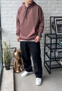 Фото - Коричневе оверсайз худі Staff basic brown oversize - Men box