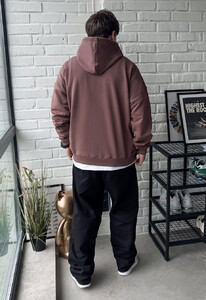 Фото - Коричневе оверсайз худі Staff basic brown oversize - Men box