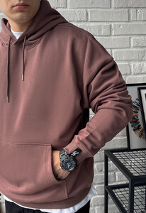 Фото - Коричневе оверсайз худі Staff basic brown oversize - Men box