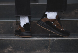 Фото - Коричневые кроссовки Staff black & brown reflective - Men box
