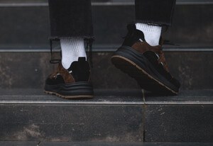 Фото - Коричневые кроссовки Staff black & brown reflective - Men box