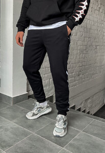 Фото - Повсякденні чоловічі спортивні штани Staff lampas black2 - Men box