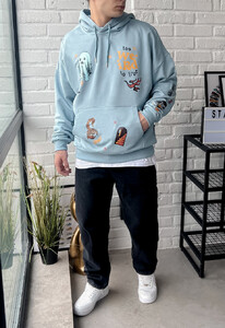 Фото - Блакитне оверсайз худі Staff goat oversize - Men box