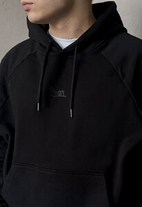 Фото - Универсальное черное худи Staff black logo oversize - Men box