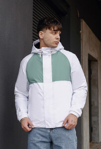 Фото - Двоколірна вітровка Staff bo white & light green - Men box