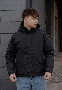 Фото - Однотонная мужская куртка черного цвета Staff ka 3 black - Men box