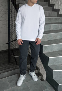 Фото - Базовий білий лонгслів Staff white basic - Men box