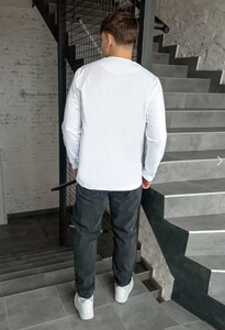 Фото - Базовий білий лонгслів Staff white basic - Men box