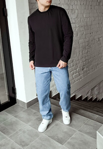 Фото - Повседневный мужской лонгслив Staff black navy basic - Men box