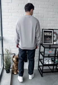 Фото - Базовый светло-серый свитшот Staff s light gray oversize - Men box