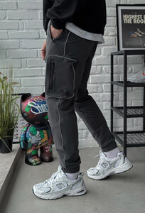 Фото - Молодежные серые штаны карго Staff cargo fut gray - Men box