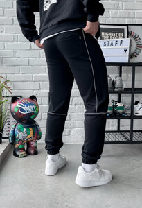 Фото - Спортивные мужские штаны Staff kant reflective logo black - Men box