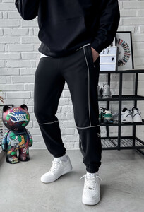 Фото - Спортивные мужские штаны Staff kant reflective logo black - Men box