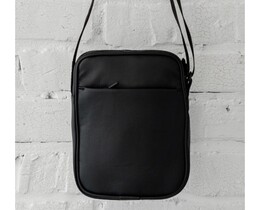 Фото - Сумка через плечо Staff leather black из экокожи - Men box