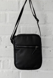 Фото - Сумка через плечо Staff leather black из экокожи - Men box