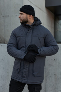 Фото - Чоловіча зимова парка Intruder сірого кольору Arctic - Men box