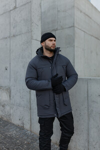 Фото - Чоловіча зимова парка Intruder сірого кольору Arctic - Men box