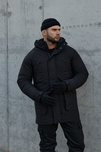Фото - Чоловіча парка на зиму Intruder чорного кольору Arctic - Men box