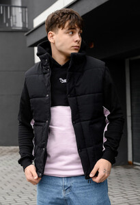 Фото - Утепленная черная жилетка Staff ra black - Men box