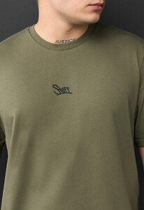 Фото - Футболка оливкового цвета от бренда Staff olive logo - Men box