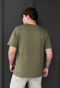 Фото - Футболка оливкового цвета от бренда Staff olive logo - Men box