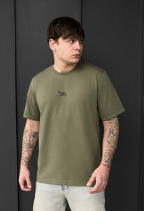 Фото - Футболка оливкового цвета от бренда Staff olive logo - Men box