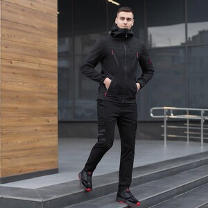 Фото - Мужская демисезонная куртка Pobedov Korol' Lev черного цвета - Men box