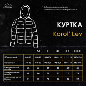Фото - Чорно-сіра куртка Pobedov Korol' Lev демісезонна - Men box