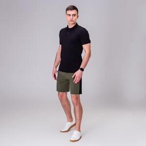 Фото - Шорты цвета хаки с черной вставкой Pobedov Lapsha - Men box