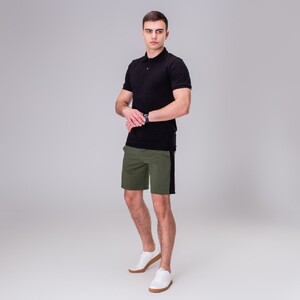 Фото - Шорты цвета хаки с черной вставкой Pobedov Lapsha - Men box