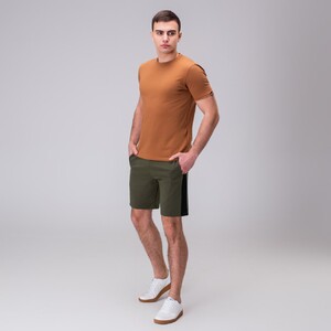 Фото - Шорты цвета хаки с черной вставкой Pobedov Lapsha - Men box