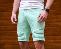 Фото - Ментолові шорти від бренду Pobedov Frame прямого крою - Men box