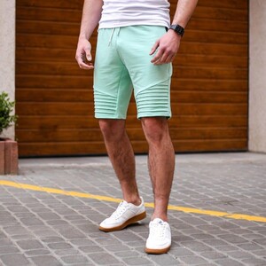 Фото - Ментолові шорти від бренду Pobedov Frame прямого крою - Men box