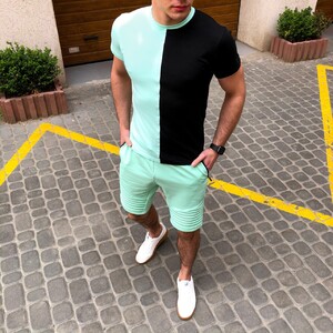 Фото - Ментолові шорти від бренду Pobedov Frame прямого крою - Men box