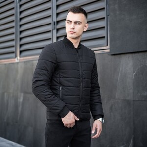 Фото - Базовий чоловічий бомбер Pobedov Povezlo чорного кольору - Men box