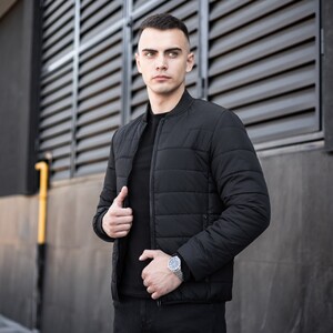 Фото - Базовий чоловічий бомбер Pobedov Povezlo чорного кольору - Men box
