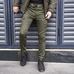 Фото - Зимові чоловічі штани Pobedov trousers Tactical кольору хакі - Men box