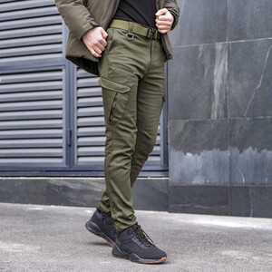 Фото - Зимові чоловічі штани Pobedov trousers Tactical кольору хакі - Men box