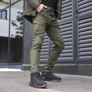 Фото - Зимові чоловічі штани Pobedov trousers Tactical кольору хакі - Men box
