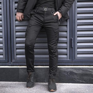 Фото - Утеплені штани Pobedov trousers Tactical чорного кольору - Men box