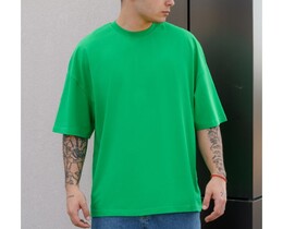 Фото - Зеленая оверсайз футболка Staff green basic oversize - Men box